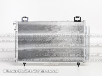 TT Avensis 03->06 condenser 650X385X16 with integrated receiver dryer 1.6/1.8/2.0D-4D