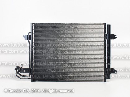 VW Caddy 04->10 condenser 580X445X16 with receiver dryer 1.4/1.6/2.0/1.9D/2.0D