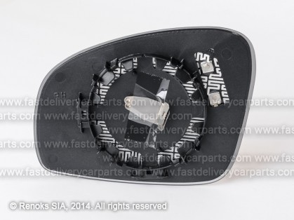 SK Fabia 07->10 mirror glass with holder R heated convex VIEW MAX