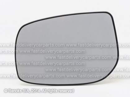 TT Yaris 06->09 mirror glass with holder L heated convex square fastening fits only OE