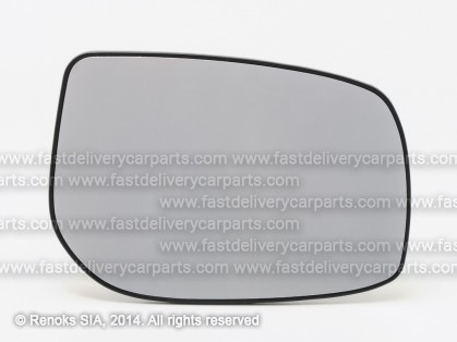 TT Yaris 06->09 mirror glass with holder R heated convex square fastening fits only OE