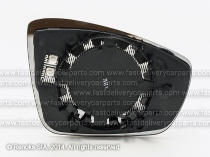 VW Polo 09->17 mirror glass with holder L heated aspherical VIEW MAX