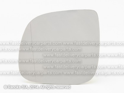 VW Transporter 09->15 mirror glass with holder L heated aspherical round fastening 84mm VIEW MAX