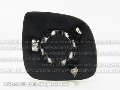 VW Transporter 09->15 mirror glass with holder L heated aspherical round fastening 84mm VIEW MAX