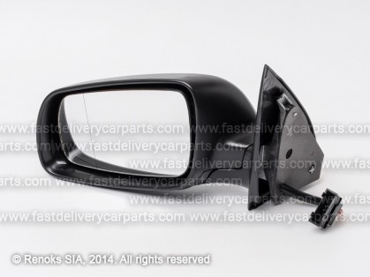 SK Fabia 00->07 mirror L electrical heated black aspherical 5pins large 00->06