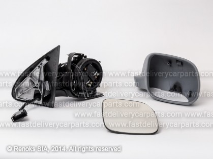 SK Fabia 00->07 mirror R electrical heated primed convex 5pins small 00->06