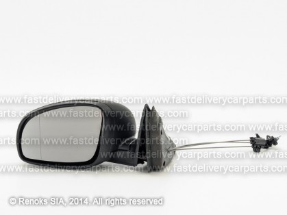 SK Fabia 07->10 mirror L cable adjustment black aspherical