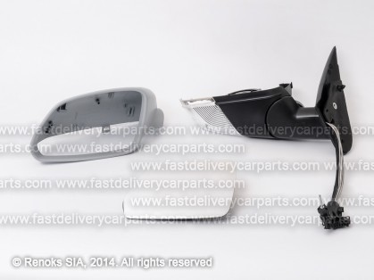 SK Octavia 05->08 mirror L cable adjustment primed aspherical with flasher