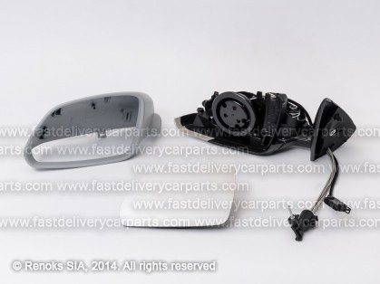 SK Octavia 05->08 mirror L cable adjustment primed aspherical with flasher