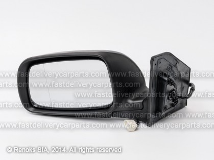 TT Avensis 03->06 mirror L electrical heated primed aspherical 5pins round plug