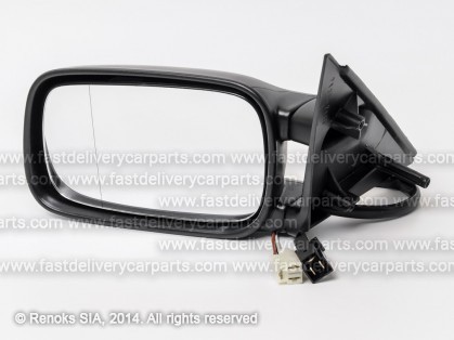 VW Passat 88->93 mirror L electrical heated black aspherical 3pins