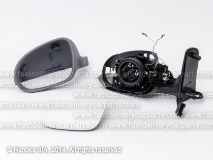 VW Sharan 00->10 mirror L electrical heated primed aspherical with flasher 6pins 04->00