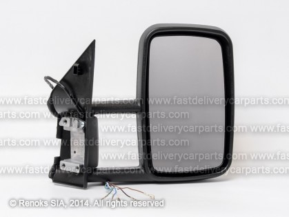 VW LT 96->05 mirror R electrical heated black convex 5pins