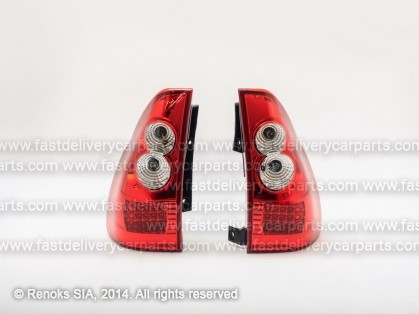 TT Land Cruiser FJ120 03->09 tail lamp LED CLEAR/RED set