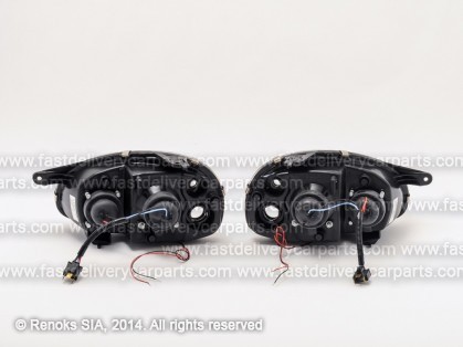 OP Corsa 93->00 head lamp +LED light chrome set E