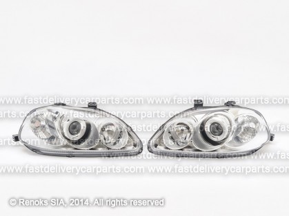 HN Civic 95->99 head lamp +LED light chrome set