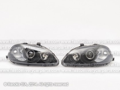 HN Civic 95->99 head lamp +LED black set