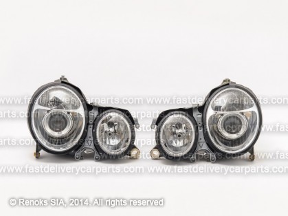 MB E W210 99->03 head lamp CLEAR chromeset E DEPO