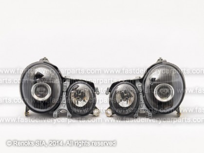 MB E W210 99->03 head lamp CLEAR blackset E DEPO