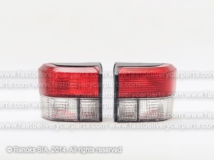 VW Transporter 90->03 tail lamp CRISTAL red/whiteset E DEPO