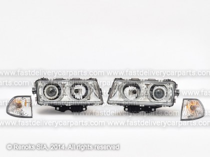 BMW 7 E38 94->01 head lamp with corner lamp +LED light chrome set 2pcs E 94->99 DEPO