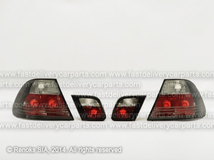 BMW 3 E46 98->01 COUPE tail lamp CRISTAL black set E DEPO