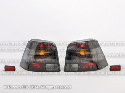 VW Golf 98->03 tail lamp BRILLIANT/BLACK set HELLA