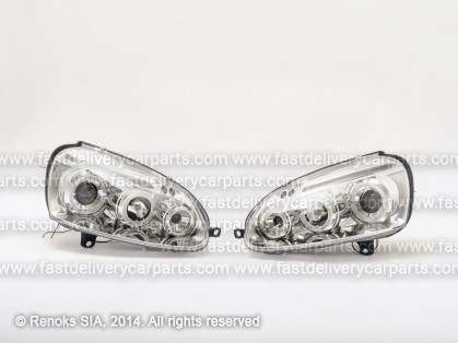 VW Golf 03->09 head lamp Engel Eyes light chromeset E