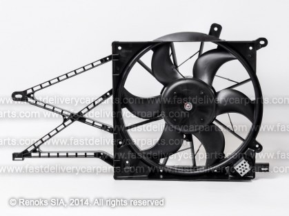 OP Astra 98->04 ventilators ar difuzoru 390mm ar rezistoru BOSCH type RAD