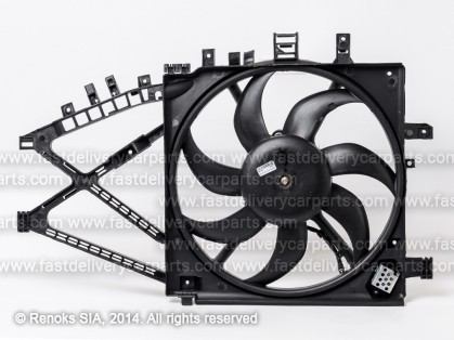 OP Corsa 00->06 cooling fun with shroud 385mm 200W 3pin with pre-resistor