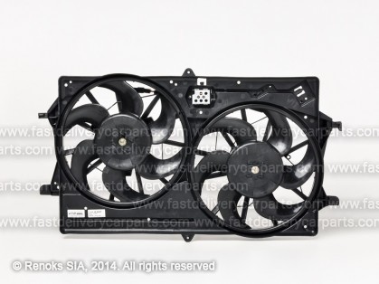 FD Focus 98->04 cooling fan 1.6/2.0 AUT+AC 2 cooling fans