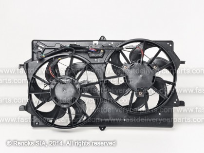 FD Focus 98->04 cooling fan 1.6/2.0 AUT+AC 2 cooling fans