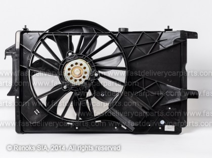 OP Meriva 03->06 cooling fan RAD +AC 1.4/1.6/1.8 330W 360mm 2pin